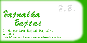 hajnalka bajtai business card